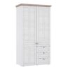 ILLOPA 2 Doors Wardrobe in Snowy Oak & Oak Nelson