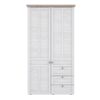 ILLOPA 2 Doors Wardrobe in Snowy Oak & Oak Nelson - Image 2