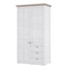 ILLOPA 2 Doors Wardrobe in Snowy Oak & Oak Nelson - Image 3