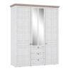ILLOPA 3 Doors Wardrobe in Snowy Oak & Oak Nelson