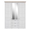 ILLOPA 3 Doors Wardrobe in Snowy Oak & Oak Nelson - Image 2