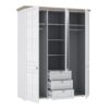 ILLOPA 3 Doors Wardrobe in Snowy Oak & Oak Nelson - Image 4