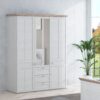 ILLOPA 3 Doors Wardrobe in Snowy Oak & Oak Nelson - Image 7