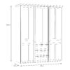 ILLOPA 3 Doors Wardrobe in Snowy Oak & Oak Nelson - Image 8