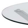 HEAVEN Round Coffee Table with Clear Glass Top and Chrome Legs - Image 7