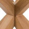 HEAVEN Round Dining Table with Clear Glass Top and Oak Legs - Image 9