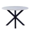 HEAVEN Round Dining Table with White Polished Marble Top - Image 3