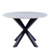 HEAVEN Round Dining Table with White Polished Marble Top - Image 2