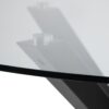 HEAVEN Round Dining Table with Clear Glass Top and Black Legs - Image 3