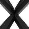 HEAVEN Round Dining Table with Clear Glass Top and Black Legs - Image 4