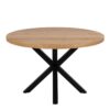 HEAVEN Round Dining Table with Oak Top and Black Metal Legs - Image 2