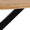 HEAVEN Round Dining Table with Oak Top and Black Metal Legs - Image 6