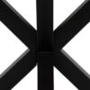HEAVEN Round Dining Table with Oak Top and Black Metal Legs - Image 7