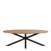 HEAVEN Oval Dining Table with Oak Top and Black Metal Legs - Image 2