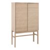 LINLEY Cabinet with 2 Doors and 4 Shelves in White Oak