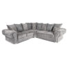 VENEZIA Fabric Corner Sofa with Scatter Back Cushions in Grey