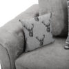 VENEZIA Fabric Corner Sofa with Scatter Back Cushions in Grey - Image 5