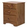 NORDIC Bedside Table with 3 Drawers in Cherry - Image 3
