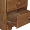 NORDIC Bedside Table with 3 Drawers in Cherry - Image 4