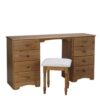 NORDIC Dressing Table with 4+4 Drawers & Chair in Cherry