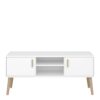 PAVONA TV Table with 2 Doors in Pure White - Image 4
