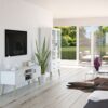 PAVONA TV Table with 2 Doors in Pure White - Image 2