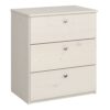 MEMPHIS Chest of 3 Drawers in Whitewash