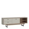 RIVERO 1 Door 2 Drawers TV Unit in Grey & Oak