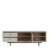 RIVERO 1 Door 2 Drawers TV Unit in Grey & Oak - Image 2