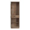 RIVERO 2 Doors 1 Drawer Display Cabinet in Grey & Oak - Image 2