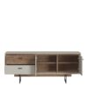 RIVERO 2 Doors 2 Drawers TV Unit in Grey & Oak - Image 2