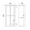 PARIS Package inc. Bedside 2 Drawers, Chest of 4 Drawers & Wardrobe 2 Doors in White - Image 13