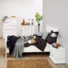 PARIS Package inc. Bedside 2 Drawers, Chest of 4 Drawers & Wardrobe 2 Doors in White - Image 8