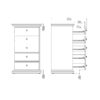 PARIS Chest of 5 Drawers in White - Image 9