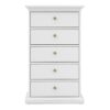 PARIS Chest of 5 Drawers in White - Image 2