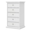 PARIS Chest of 5 Drawers in White - Image 3