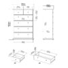 PARIS Chest of 5 Drawers in Matt Grey - Image 12