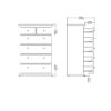 PARIS Chest of 5 Drawers in Matt Grey - Image 13