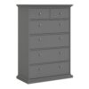 PARIS Chest of 5 Drawers in Matt Grey