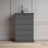 PARIS Chest of 5 Drawers in Matt Grey - Image 6