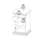 PARIS Nightstand with 1 Door & 1 Drawer in White - Image 10