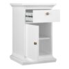 PARIS Nightstand with 1 Door & 1 Drawer in White - Image 4