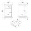 PARIS Nightstand with 1 Door & 1 Drawer in White - Image 8