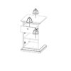 PARIS Nightstand with 1 Door & 1 Drawer in Matt Grey - Image 10