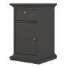 PARIS Nightstand with 1 Door & 1 Drawer in Matt Grey - Image 3