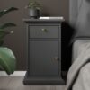 PARIS Nightstand with 1 Door & 1 Drawer in Matt Grey - Image 5