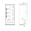 PARIS China Cabinet in Matt Grey - Image 10