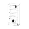 PARIS China Cabinet in Matt Grey - Image 11