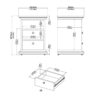PARIS Package inc. Bedside 2 Drawers, Chest of 4 Drawers & Wardrobe 2 Doors in Matt Grey - Image 5