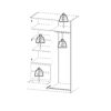 NAIA Wardrobe with 1 Dliding Door, 1 Door & 3 Drawers in Jackson Hickory Oak - Image 13